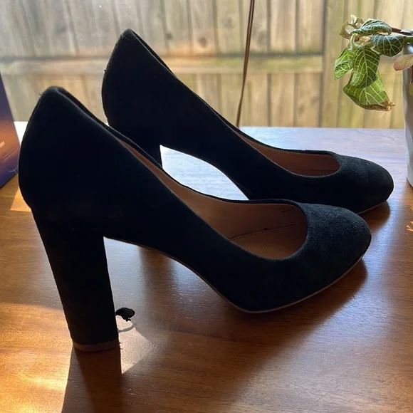 J.Crew Factory Block Heel Pump Black sz 6 - Picture 4 of 7